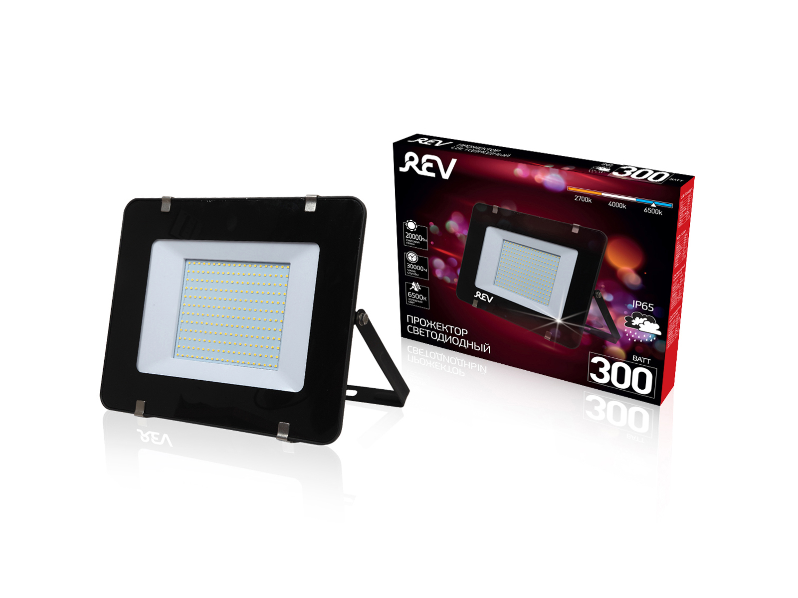 Прожектор светодиодный REV Ultra slim 300Вт 6500K, 32309