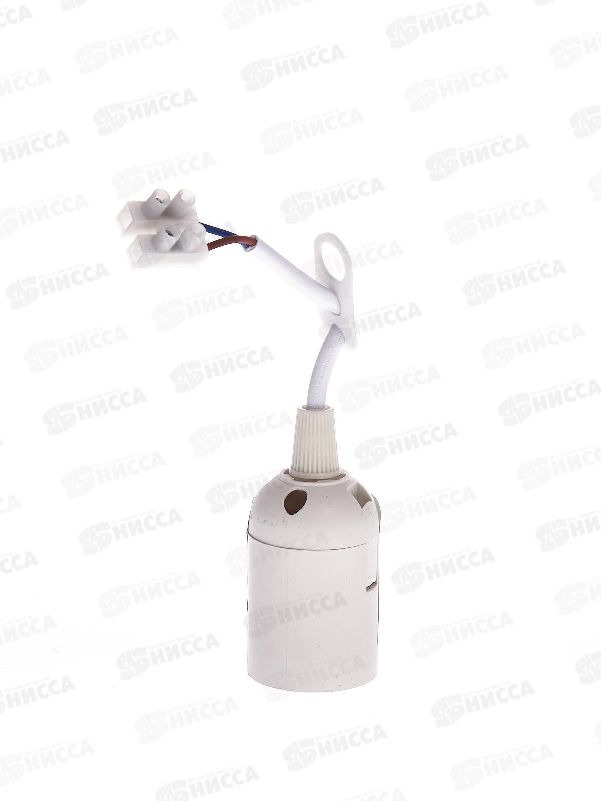 Электропатрон REV подвесной, Е27 ПВХ белый, для ремонтный работ с клеммами, 13057  *10