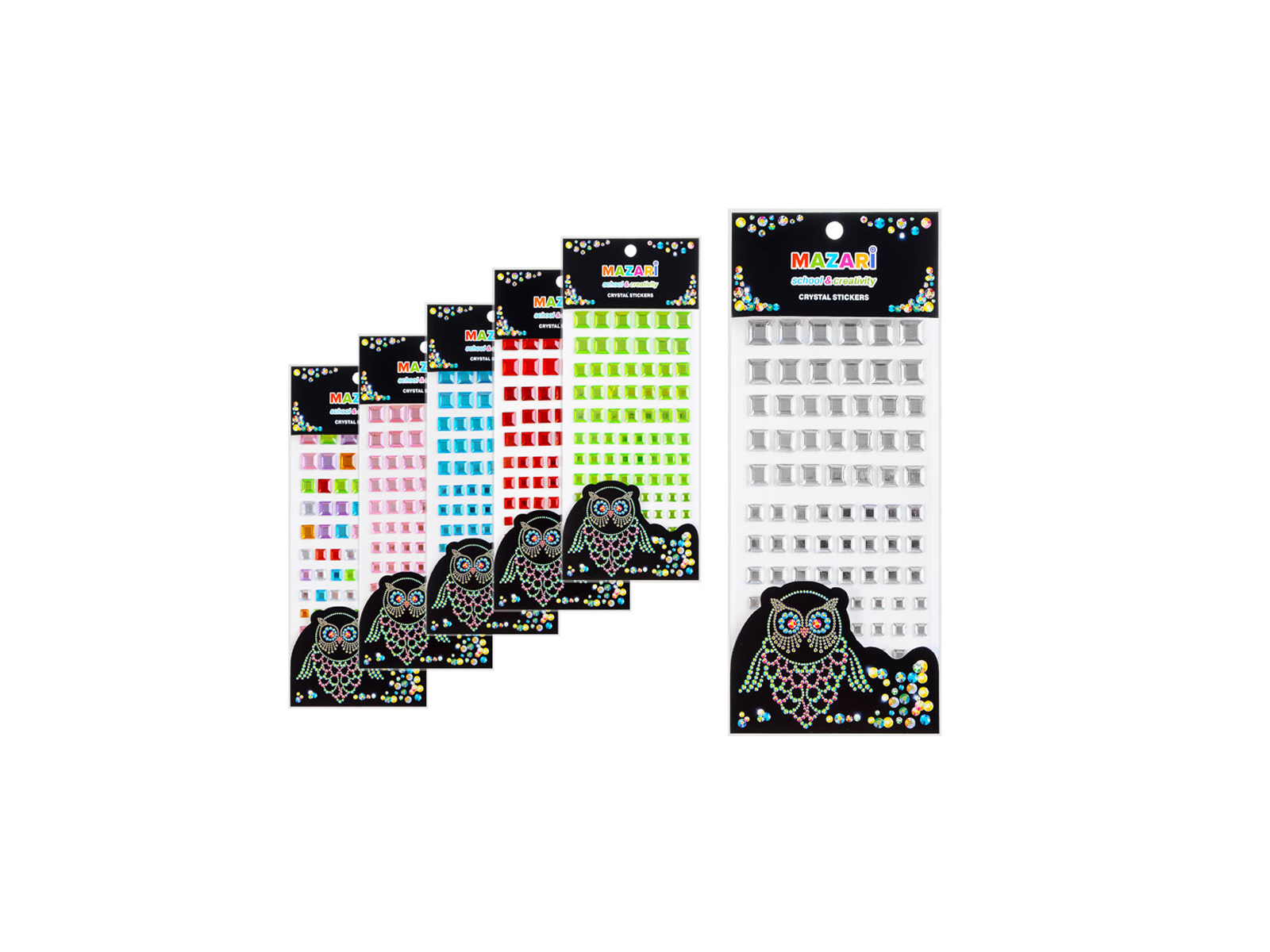 Наклейки-стразы акриловые .М-8707 асс*12