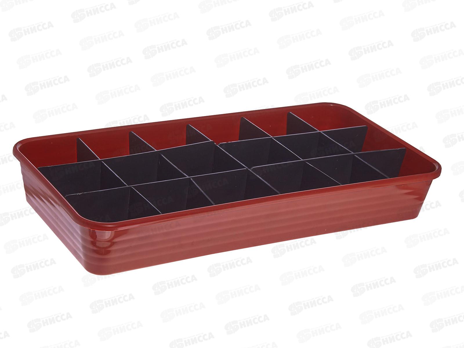 Ящик для рассады 480х240х70 с перегородками терракотовый (Интерм)*30