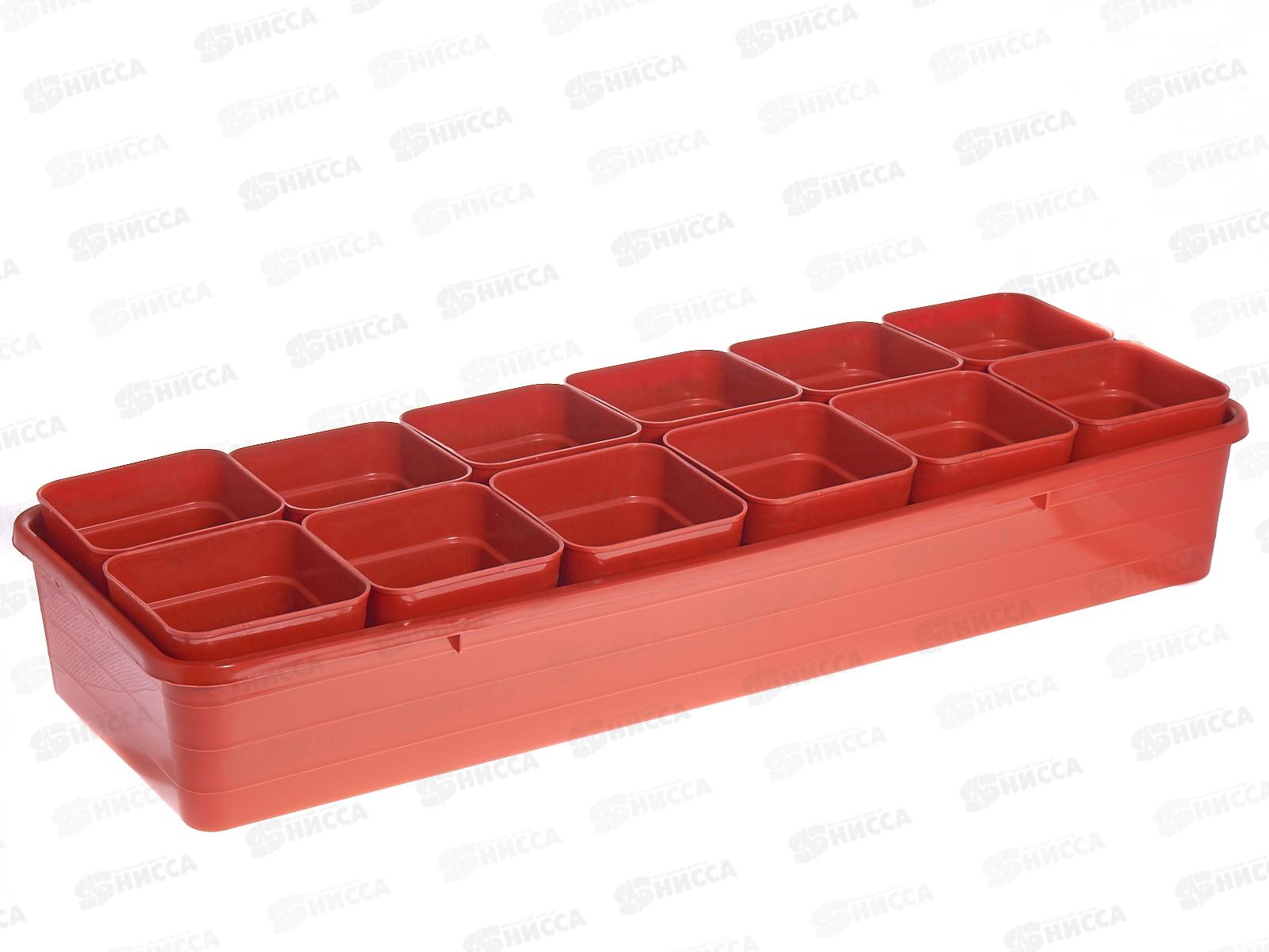 Набор для рассады &quotРассадушка-1&quot 12ст*600мл терракотовый *5