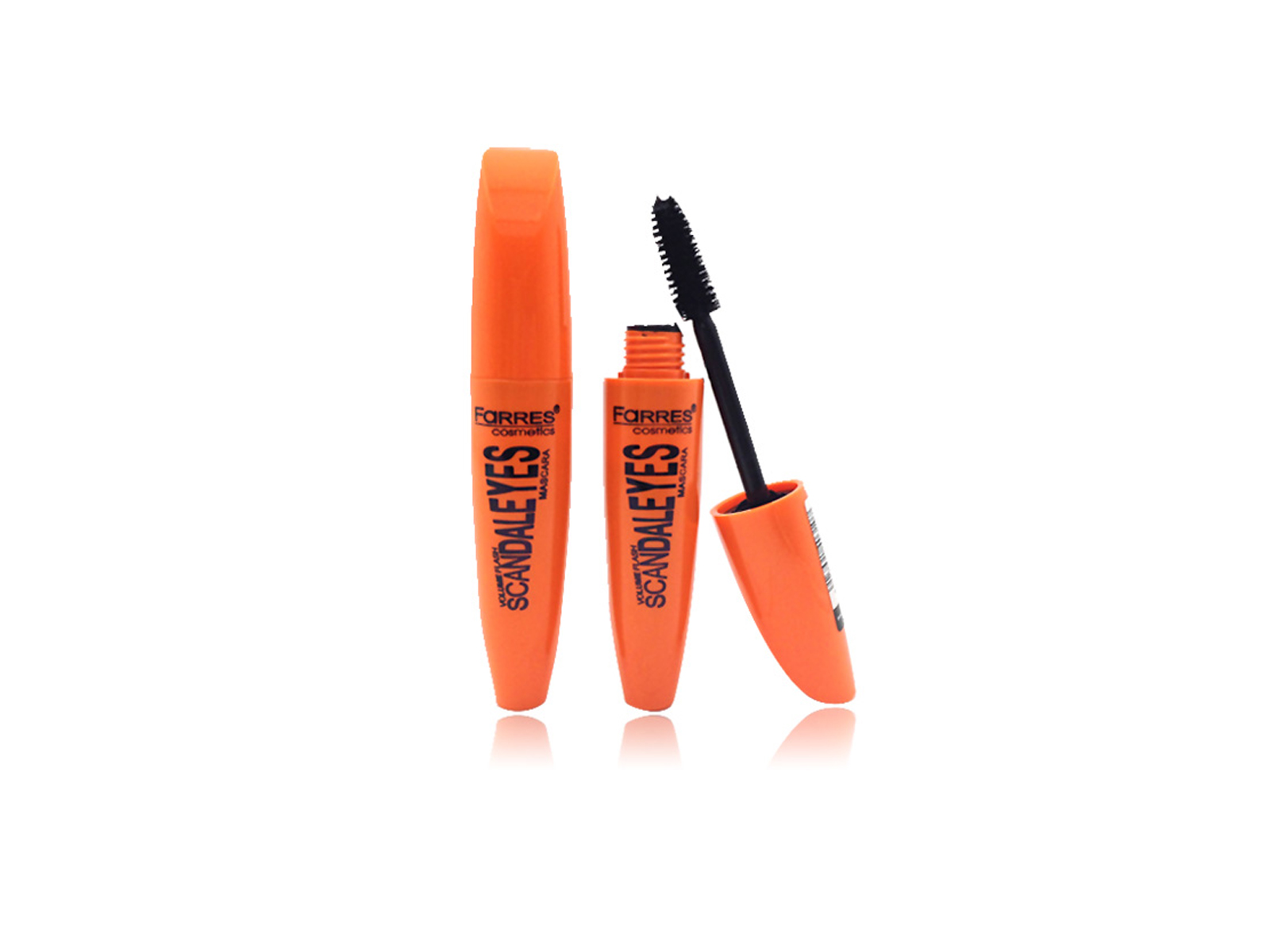 Farres тушь с пушистой щеточкой Scandaleyes (оранжевый корпус) 6029-2*12