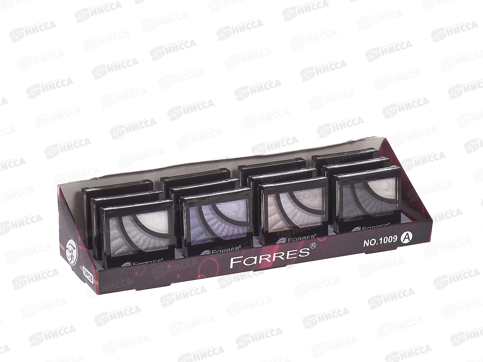 Farres Тени для век 1009A 3цвета перламутровые *12