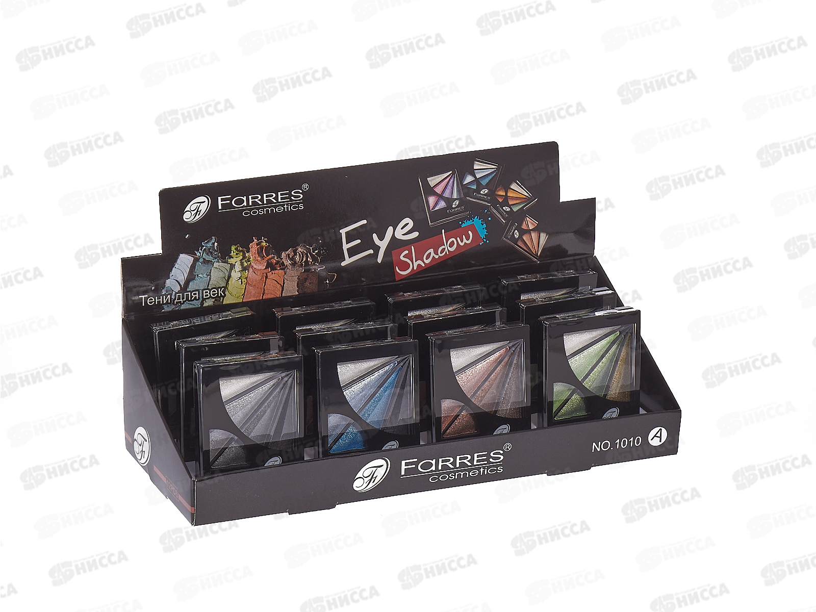 Farres Тени для век 1010A 4цвета перламутровые *12