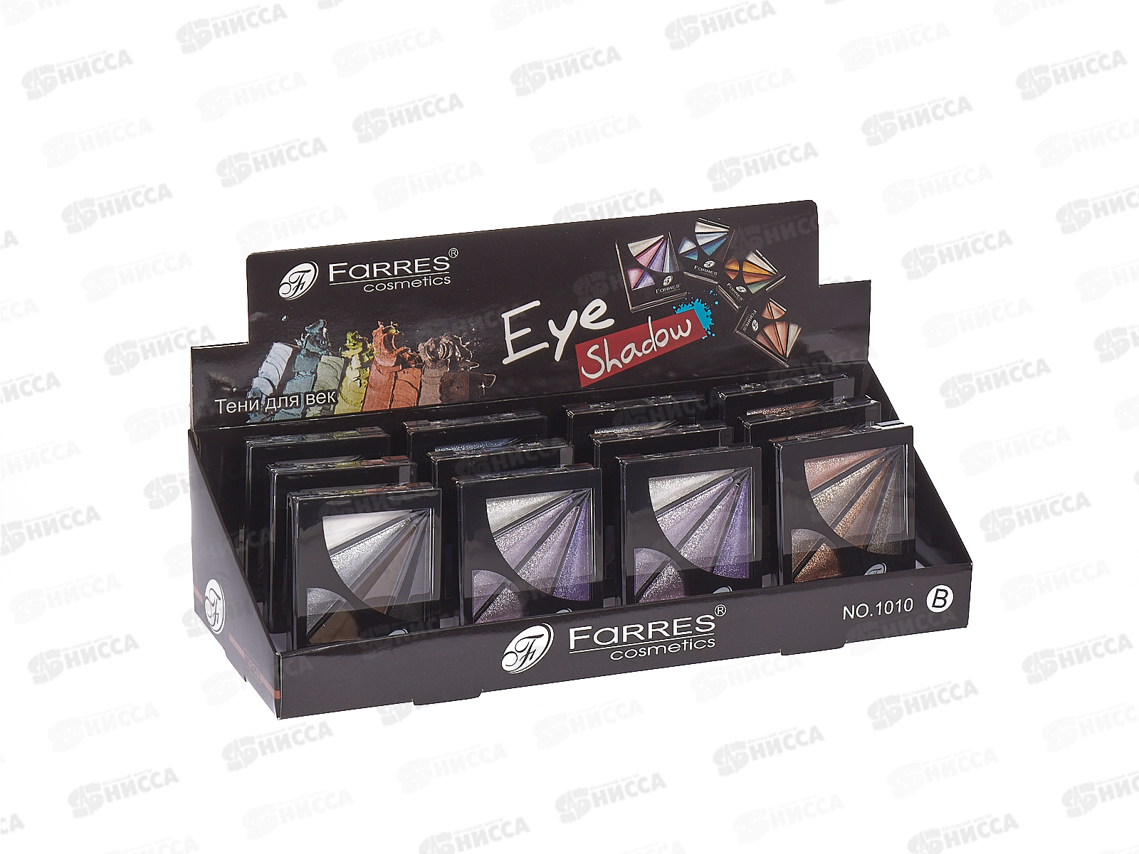 Farres Тени для век 1010B 4цвета перламутровые *12
