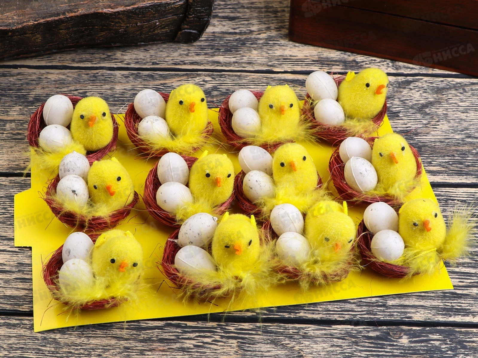 Сувенир пасхальный &quotЦыпленок в гнезде&quot 4559946 набор 12шт