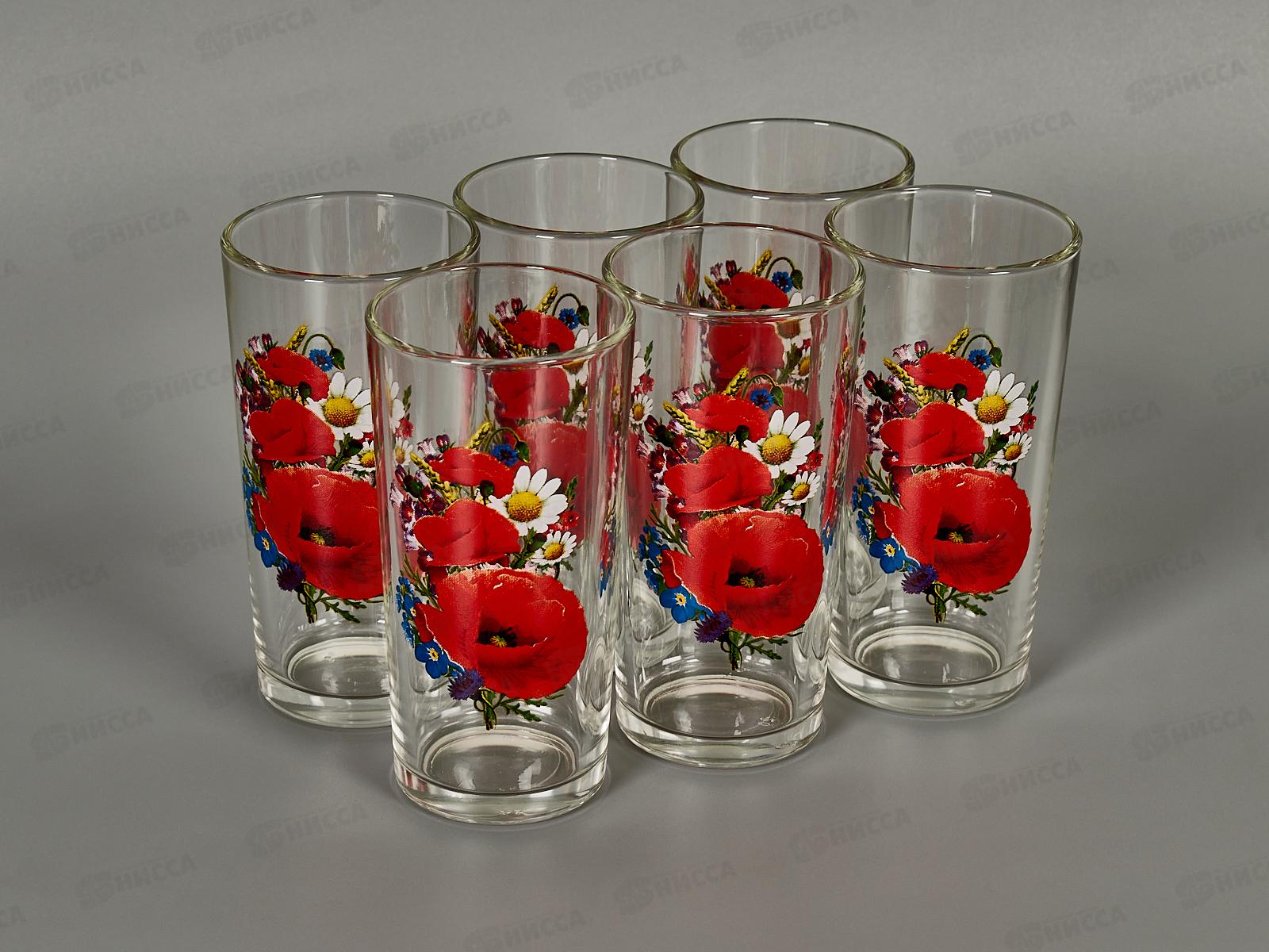 Набор стаканов 6шт 146-Д для сока Маковое поле *4