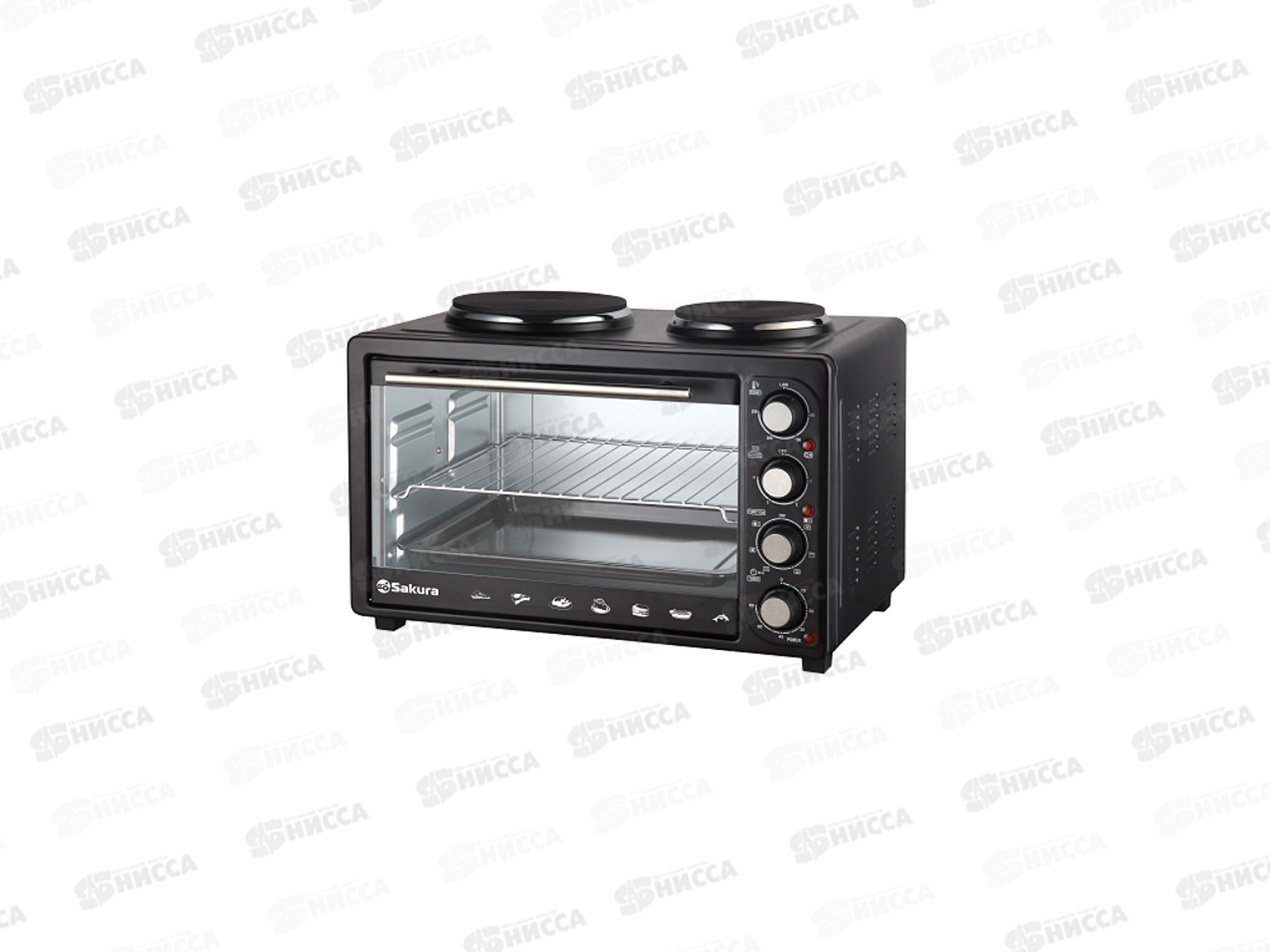 Духовка электрическая SA-7024HBK 3080Вт 23л 2конфортная черный