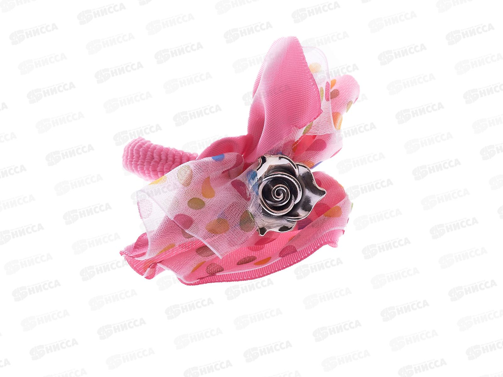 Резинка  для волос  ГП720 &quotБольшой цветок с сердцевинкой&quot микс *20