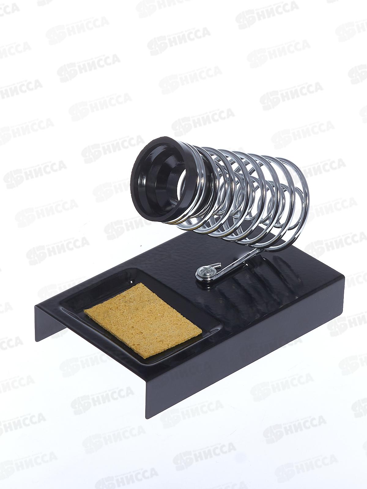 Подставка под паяльник REXANT, металлическая, ниша квадратная, губка, 12-0306