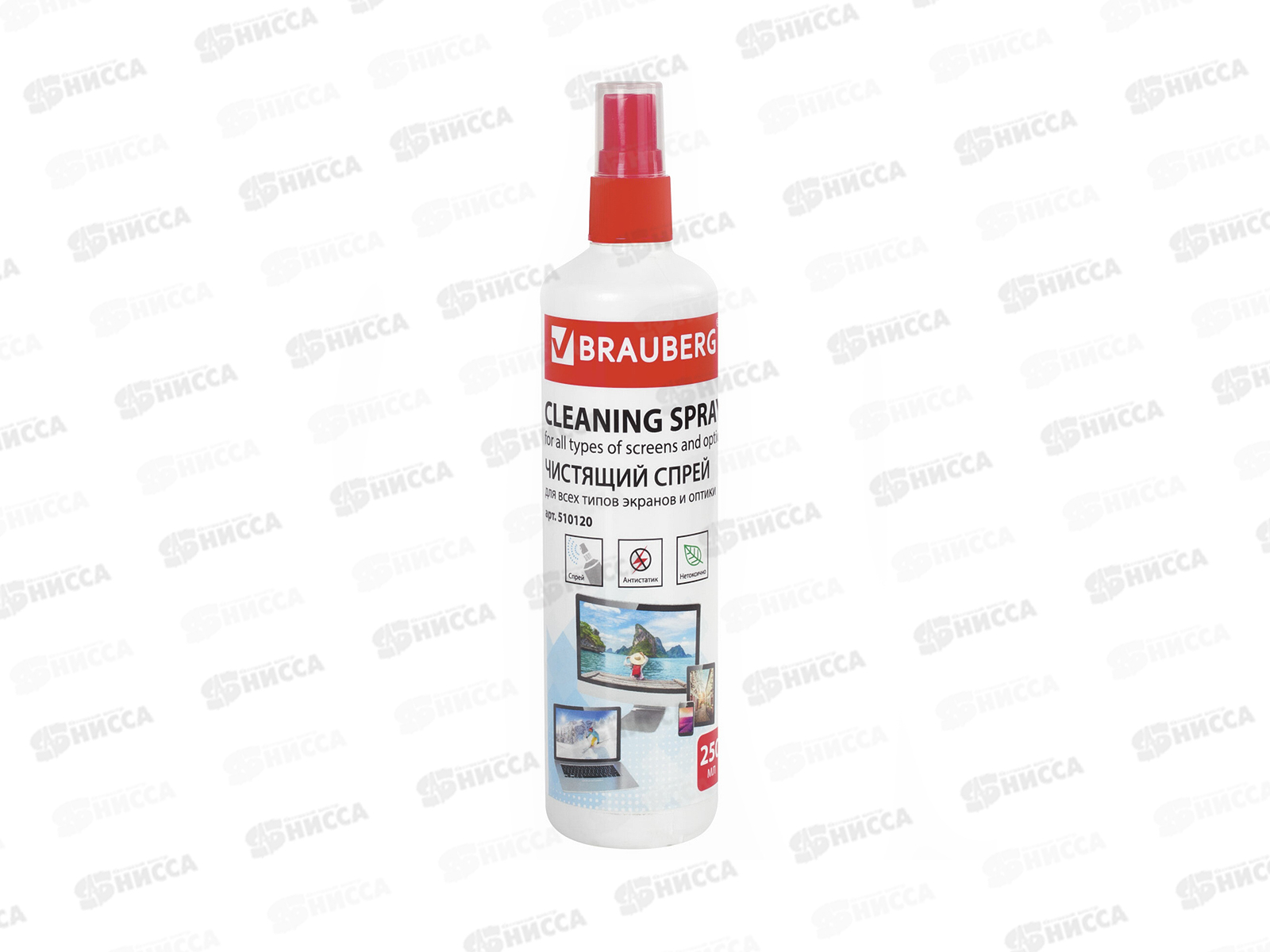 Чистящий жидкий -спрей  BRAU для LCD для мониторов,оптики,стекол,250мл,510120