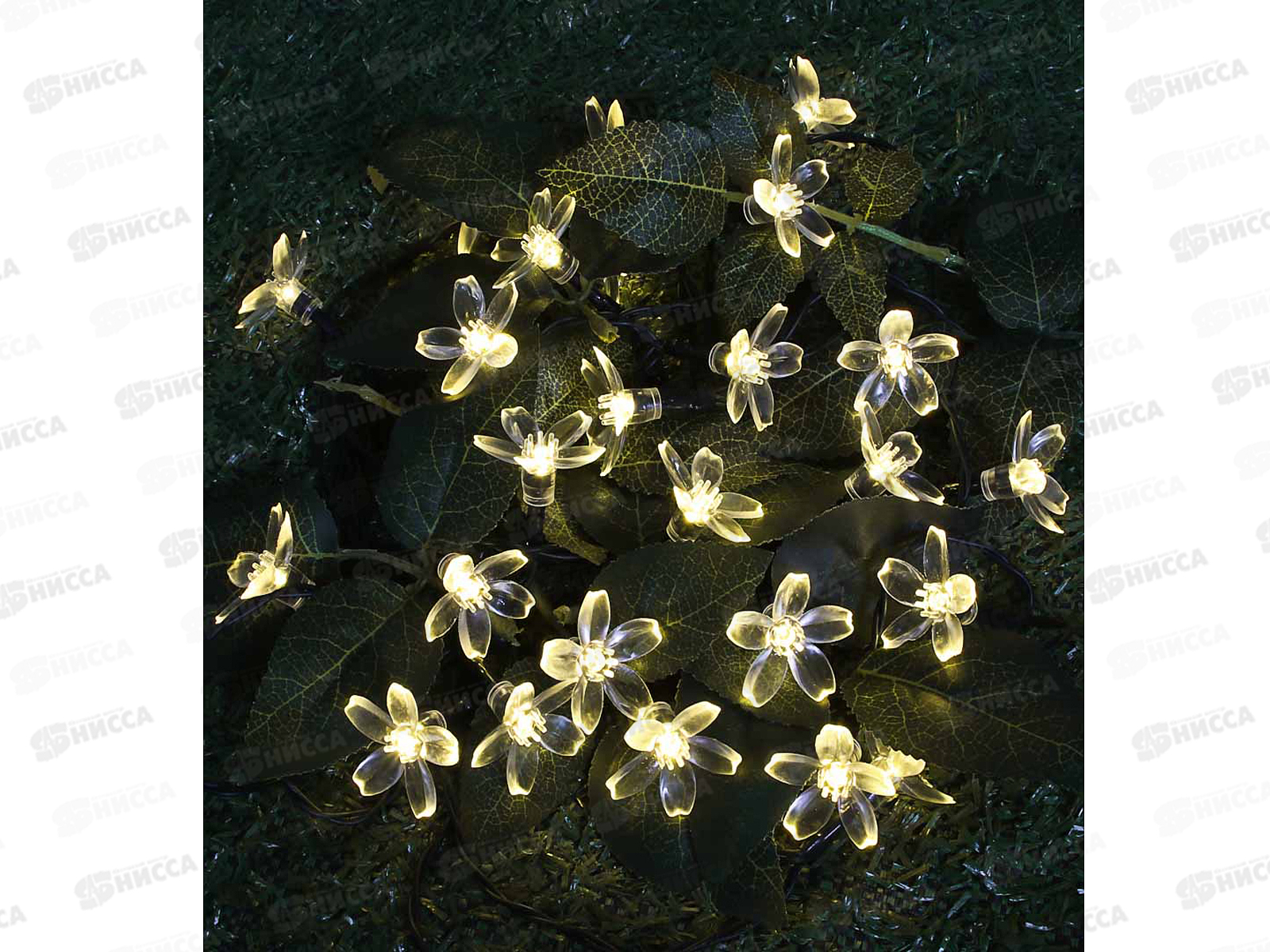 Гирлянда садовая солнечная батарея 25LED 7м шампань INBLOOM 185-043  г