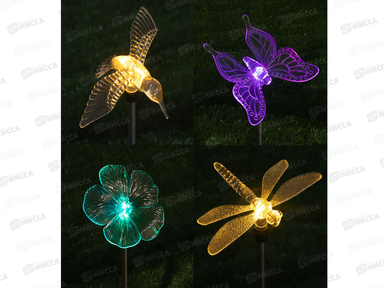 Гирлянда садовый солнечная батарея на стержне 1LED 67см INBLOOM 185-045  г