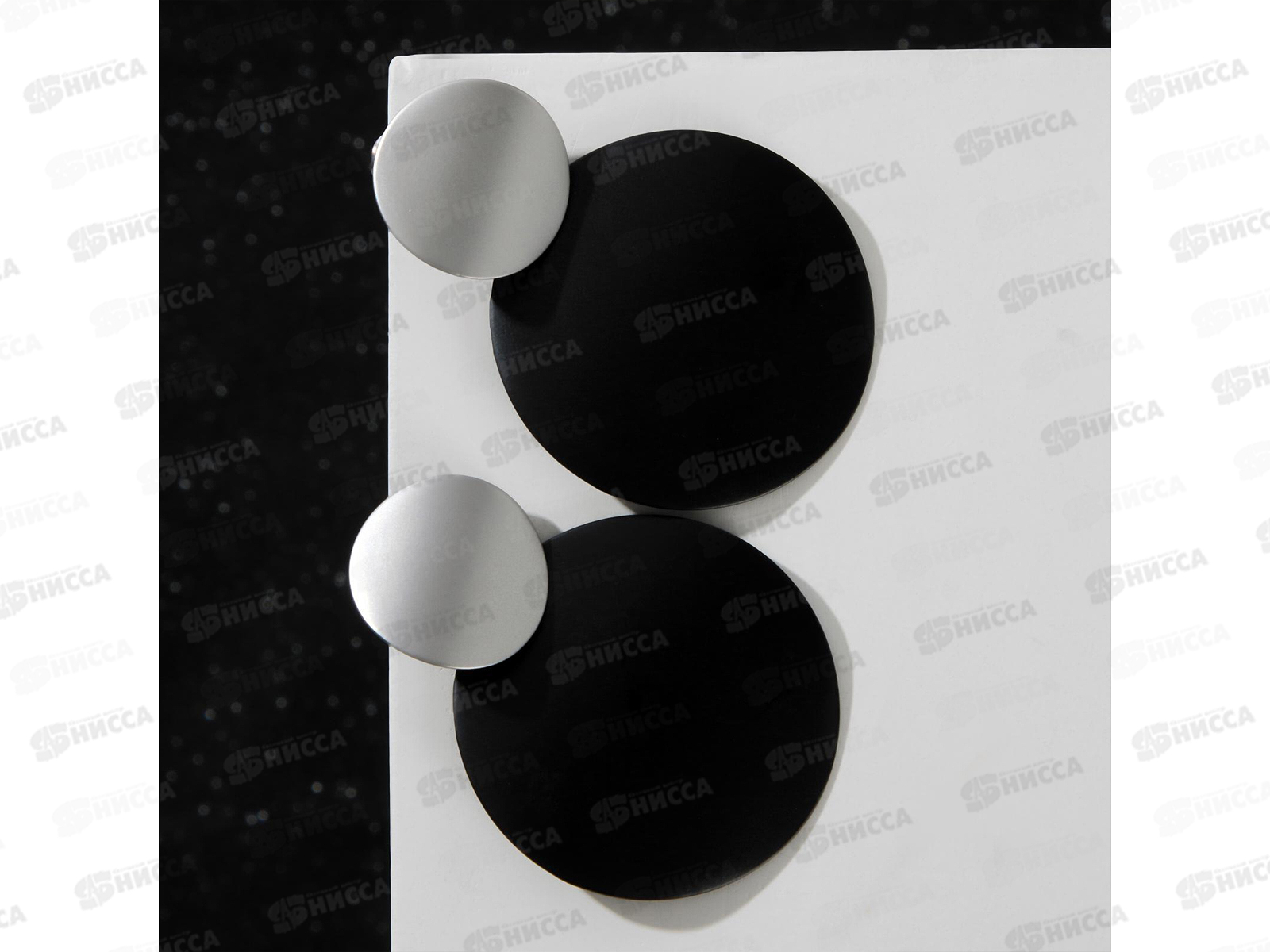 Серьги металл &quotТренд&quot выпуклые диски 5353636