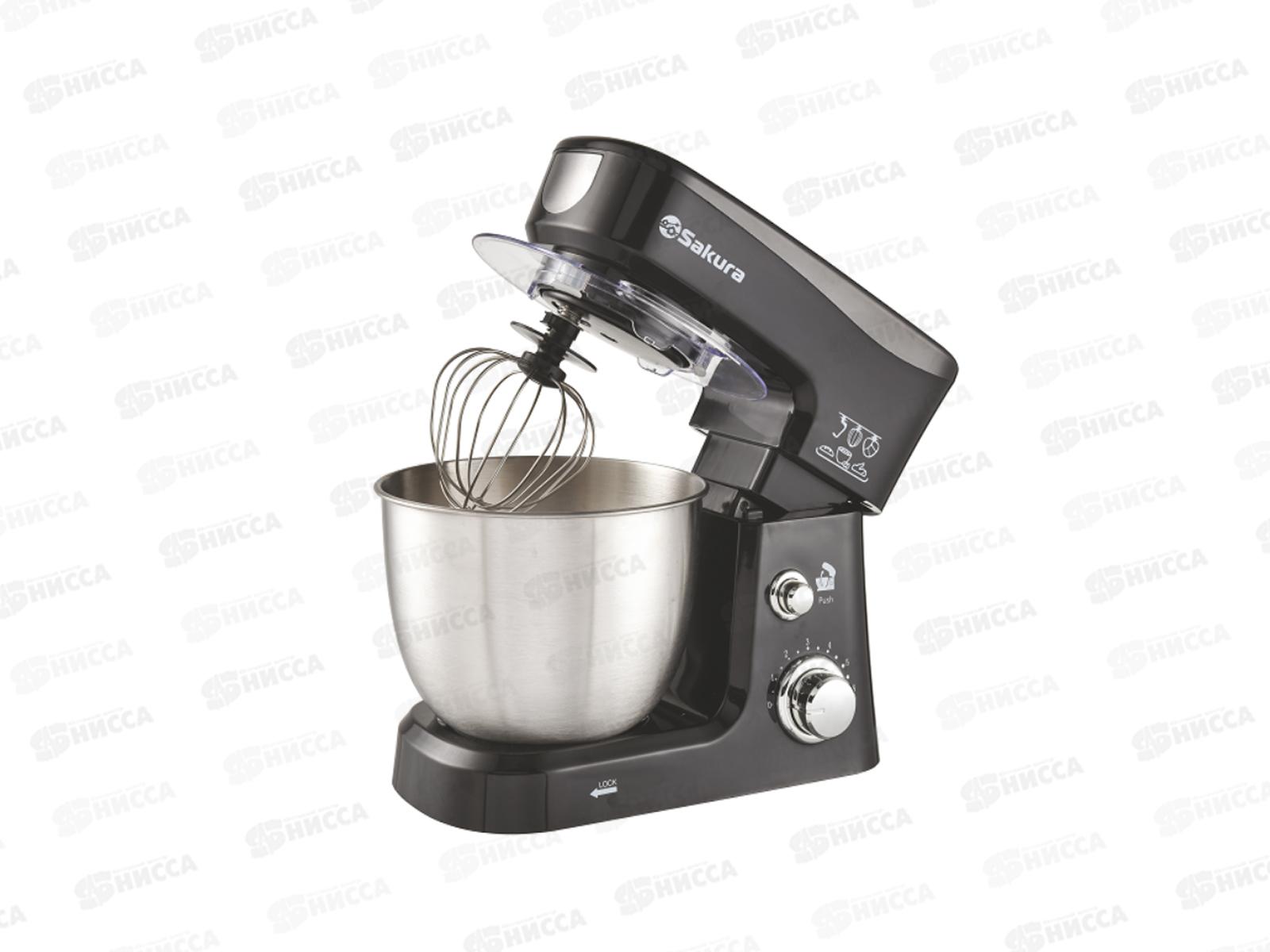 Миксер электрический SА-6327BK 1000Вт чаша 3,5литра 6скоростей