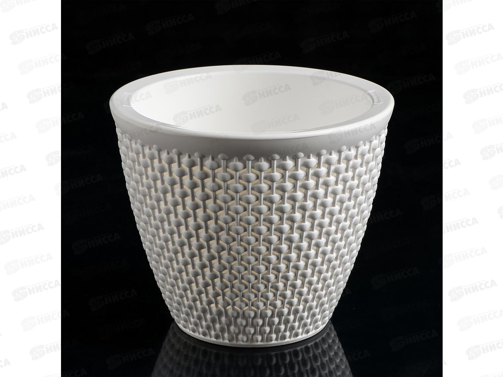 Кашпо &quotРотанг&quot 3л Белый/белый КШ-7953  *12