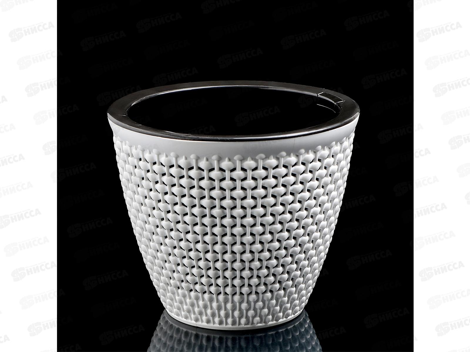 Кашпо &quotРотанг&quot 3л Белый/черный КШ-7954  *12