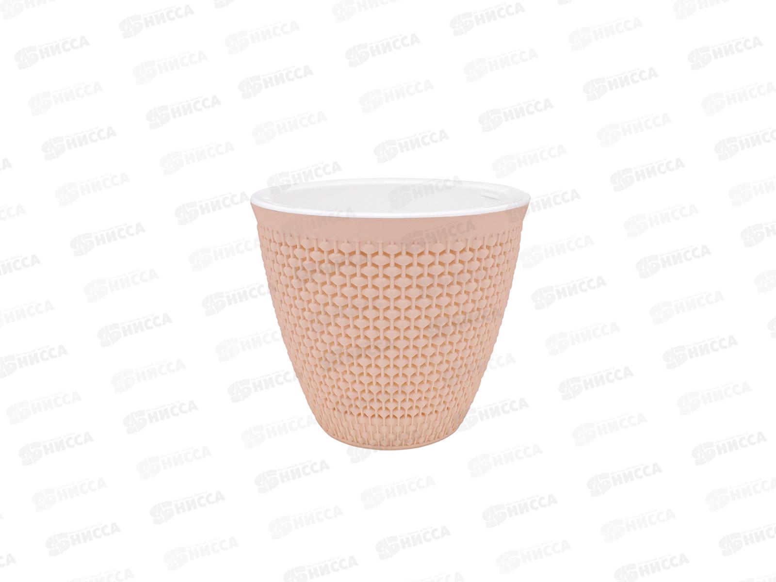 Кашпо &quotРотанг&quot 3л Пудровый КШ-7957  *12