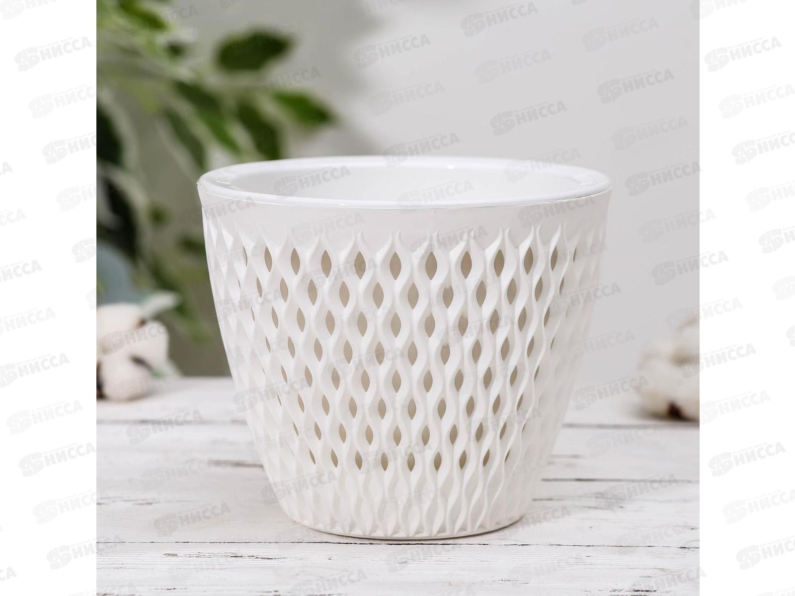 Кашпо &quotВерсаль&quot 1,6л Белый/белый КШ-9011 *20