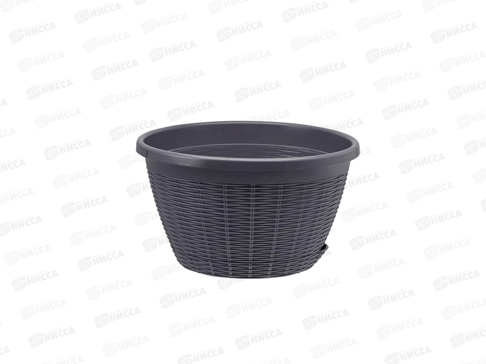 Кашпо Подвесное 4,5л без подвеса Антрацит КШ-6448 *20