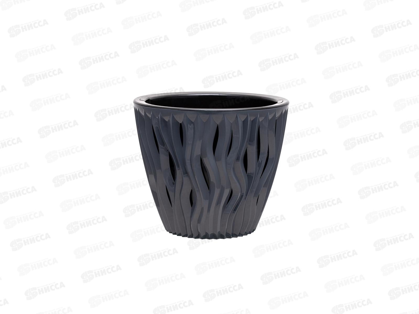 Кашпо &quotВдохновение&quot 1,6л Антрацит КШ-5402 *20