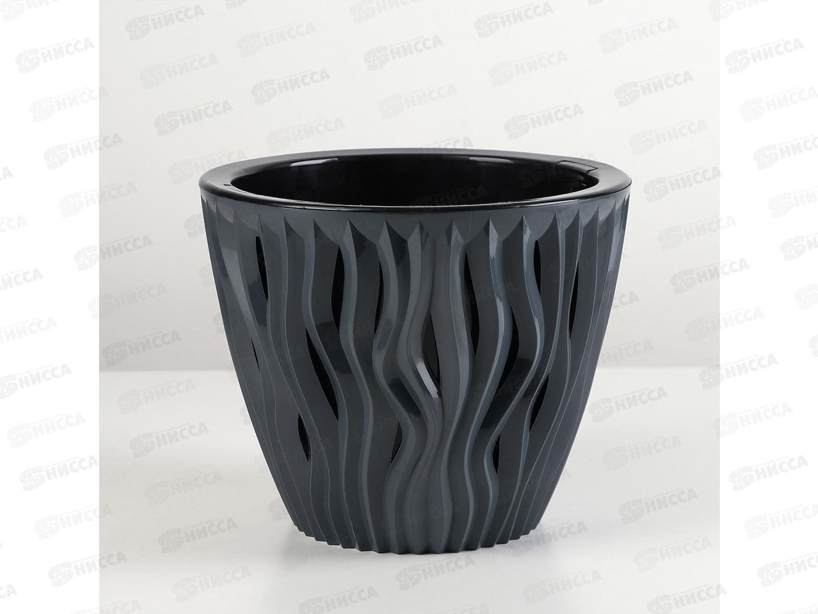 Кашпо &quotВдохновение&quot 3л Антрацит КШ-5420 *12
