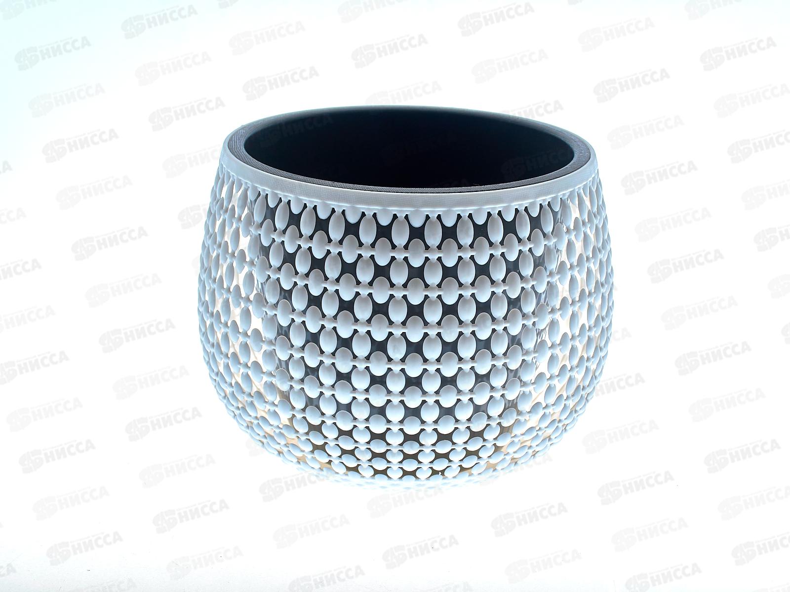 Кашпо  ПИРУЛА D175мм 1,5л с вставкой Белый М3100 *5