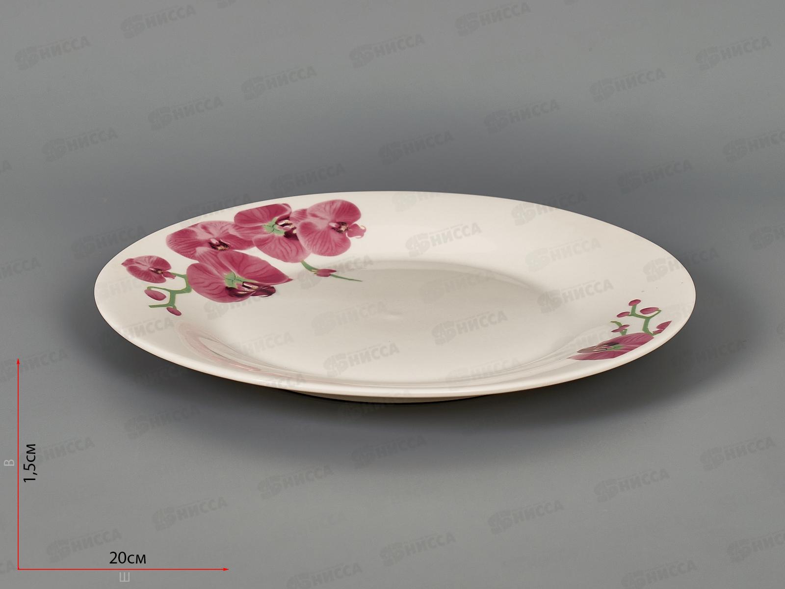 Тарелка плоская круглая d-20 (12/72) т8-88837н Орхидея