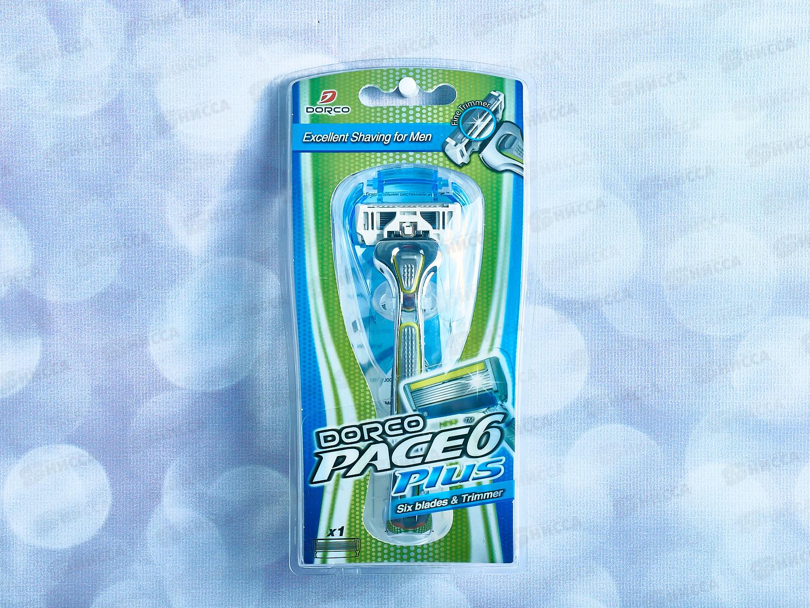 DORCO PACE6 PLUS new (станок + 2 кассеты) система, 6 лезвий + 1лезвие-триммер, SXA5002