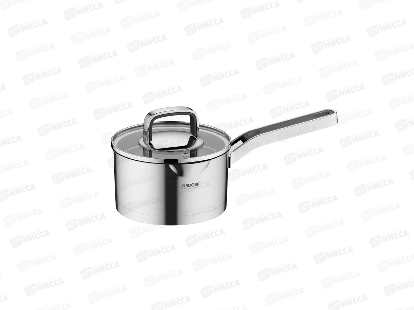 Ковш 1,6л со стеклянной крышкой 16см, NADOBA, серия DONA *6