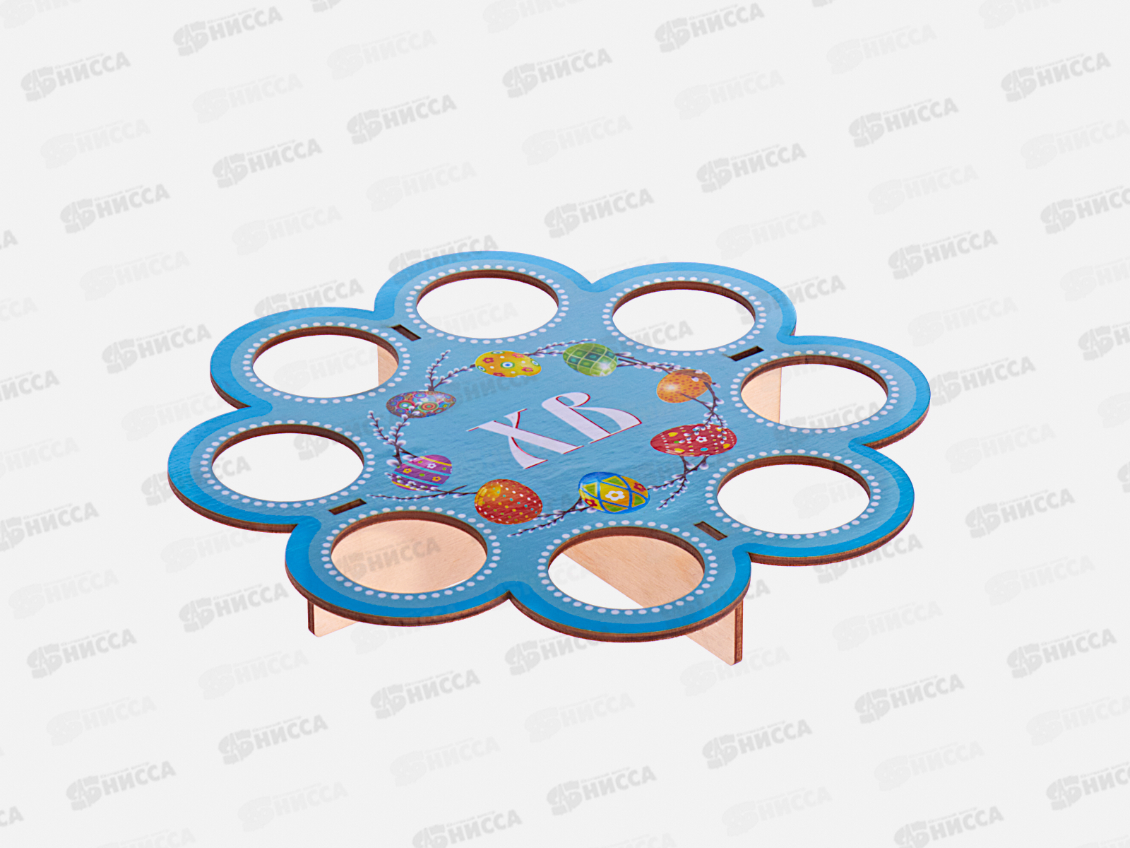 Подставка под пасхальные яйца дерево Пасха ПХ01-01