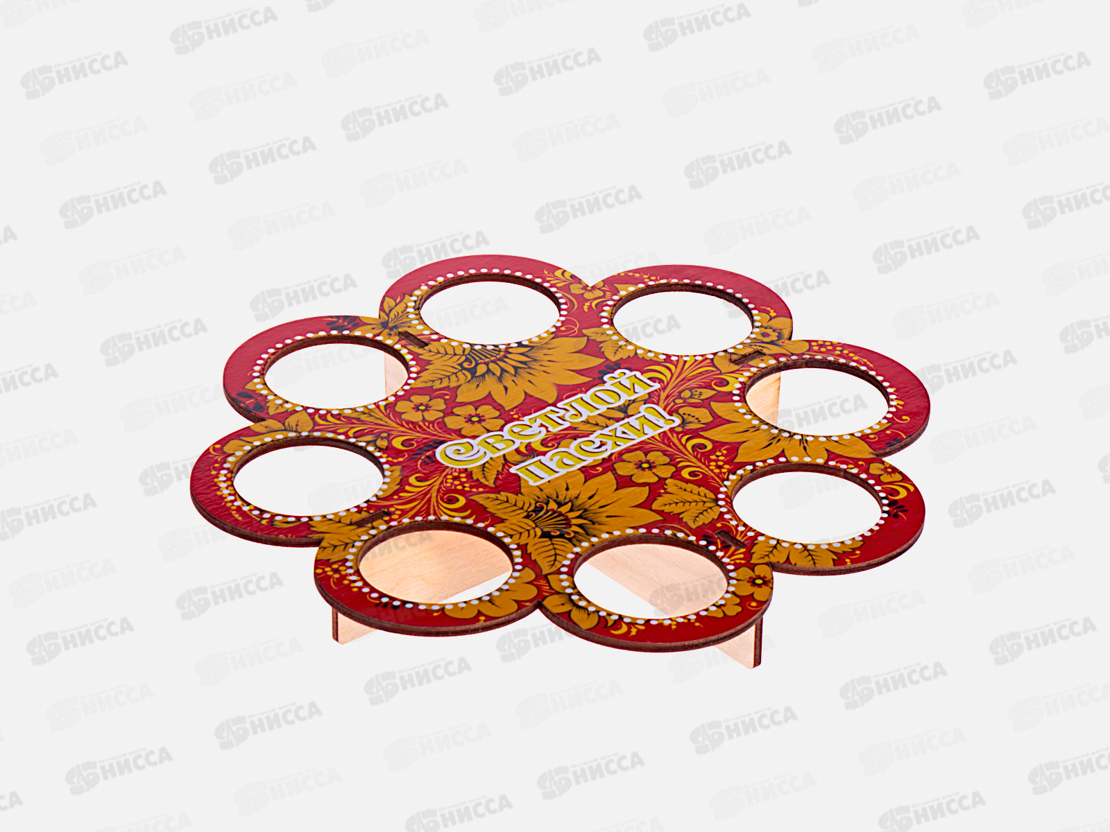 Подставка под пасхальные яйца дерево Пасха ПХ01-10