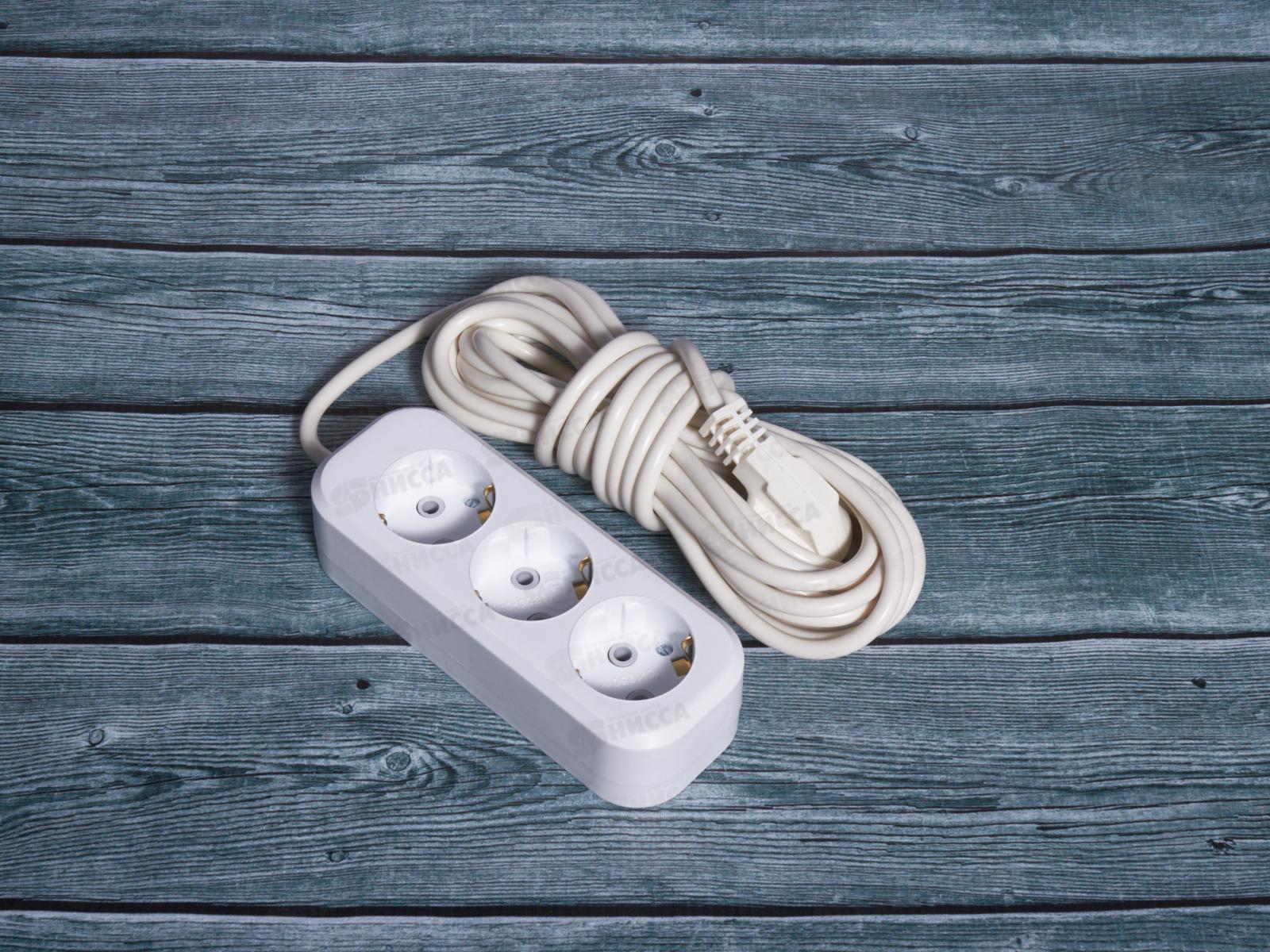 Удлинитель Атлант 3500Вт (с заземлением) 3 гнезда, ПВС 7м, MA202 (80012)