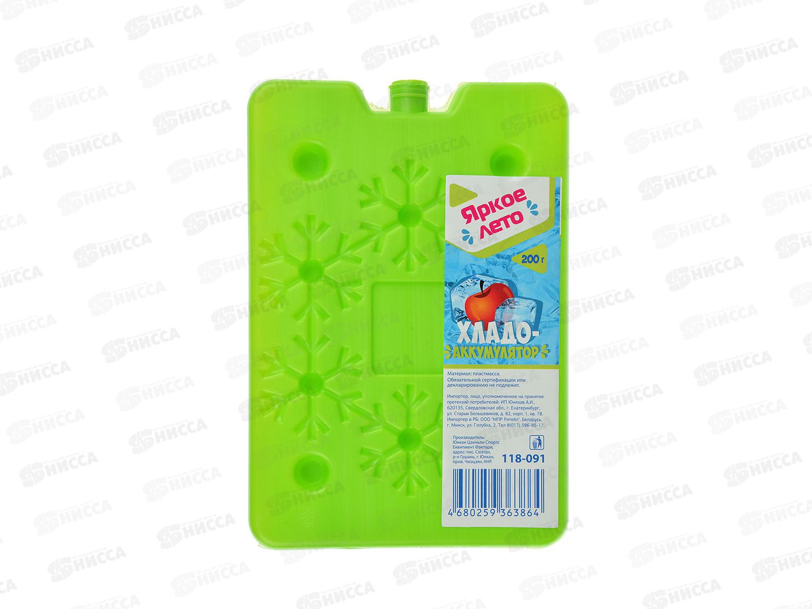 Хладоаккумулятор 200г пластик Яркое лето 118-091 г