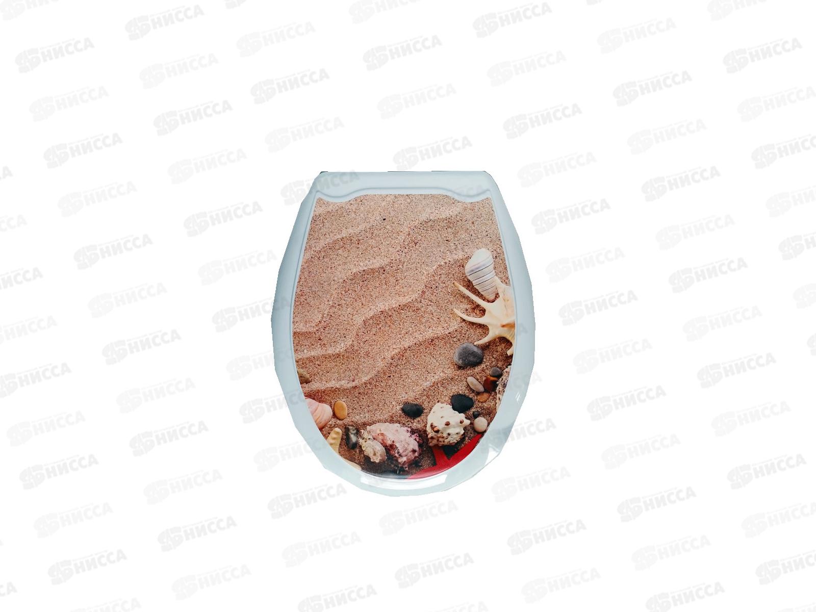 Сиденье на унитаз  МП с рисунком Песок *10