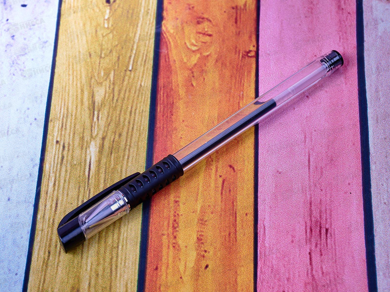 Ручка гелевая OfficeSpace игла, черная 6597*12