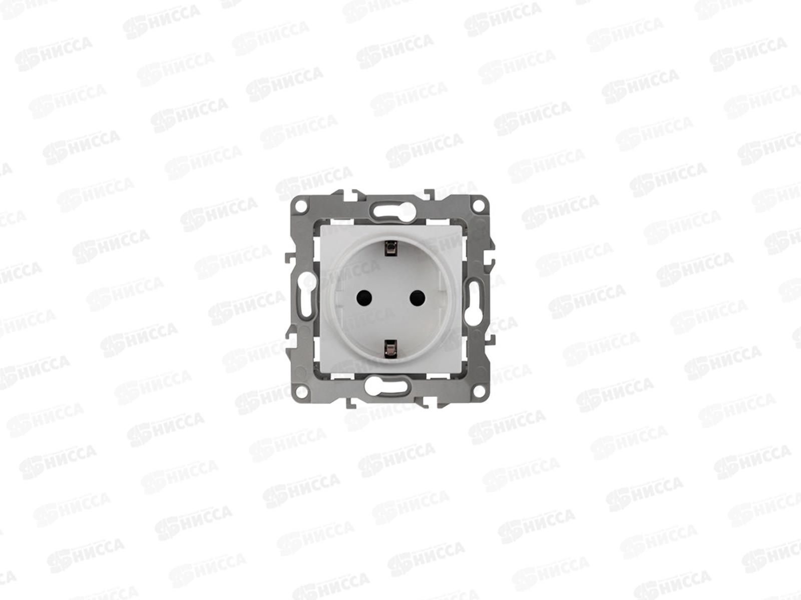 Розетка  Эра 2P+Е IP20,16А-250В белый, 12-2001-01 *1