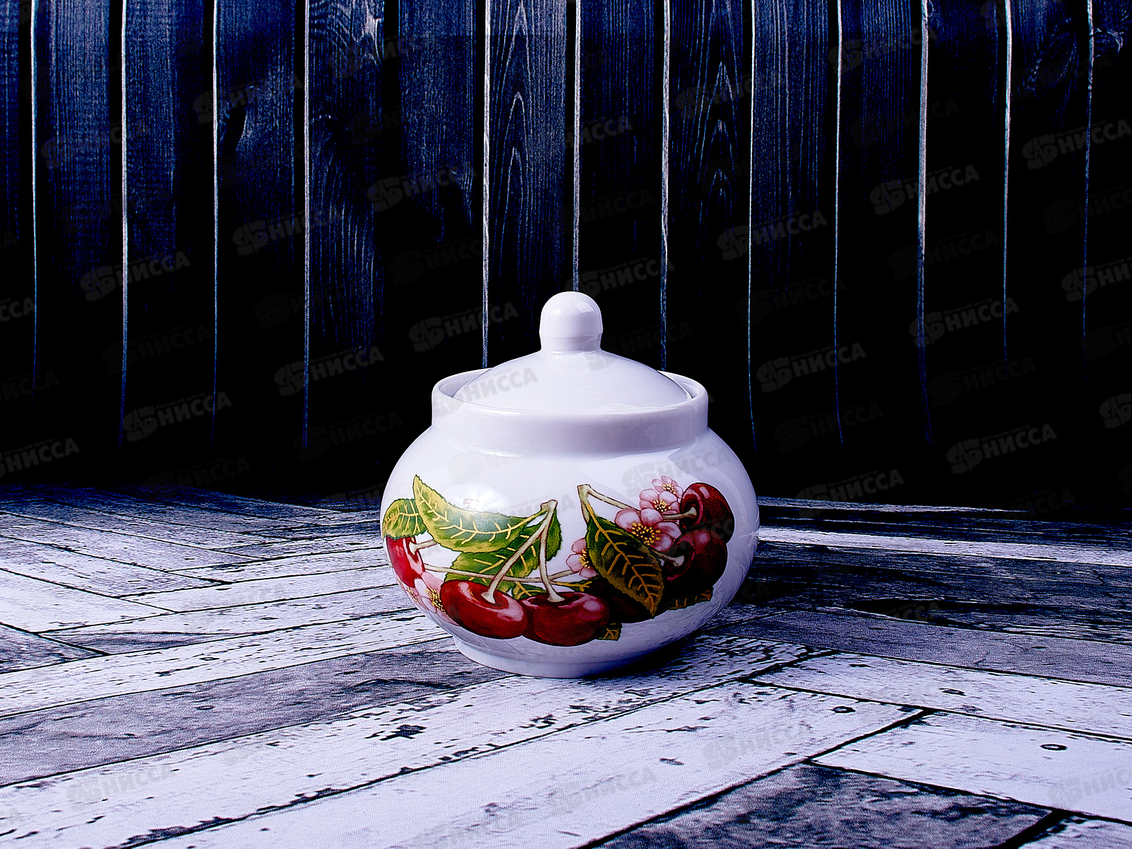 Сахарница 500см3 Рубин Вишня *12   070492