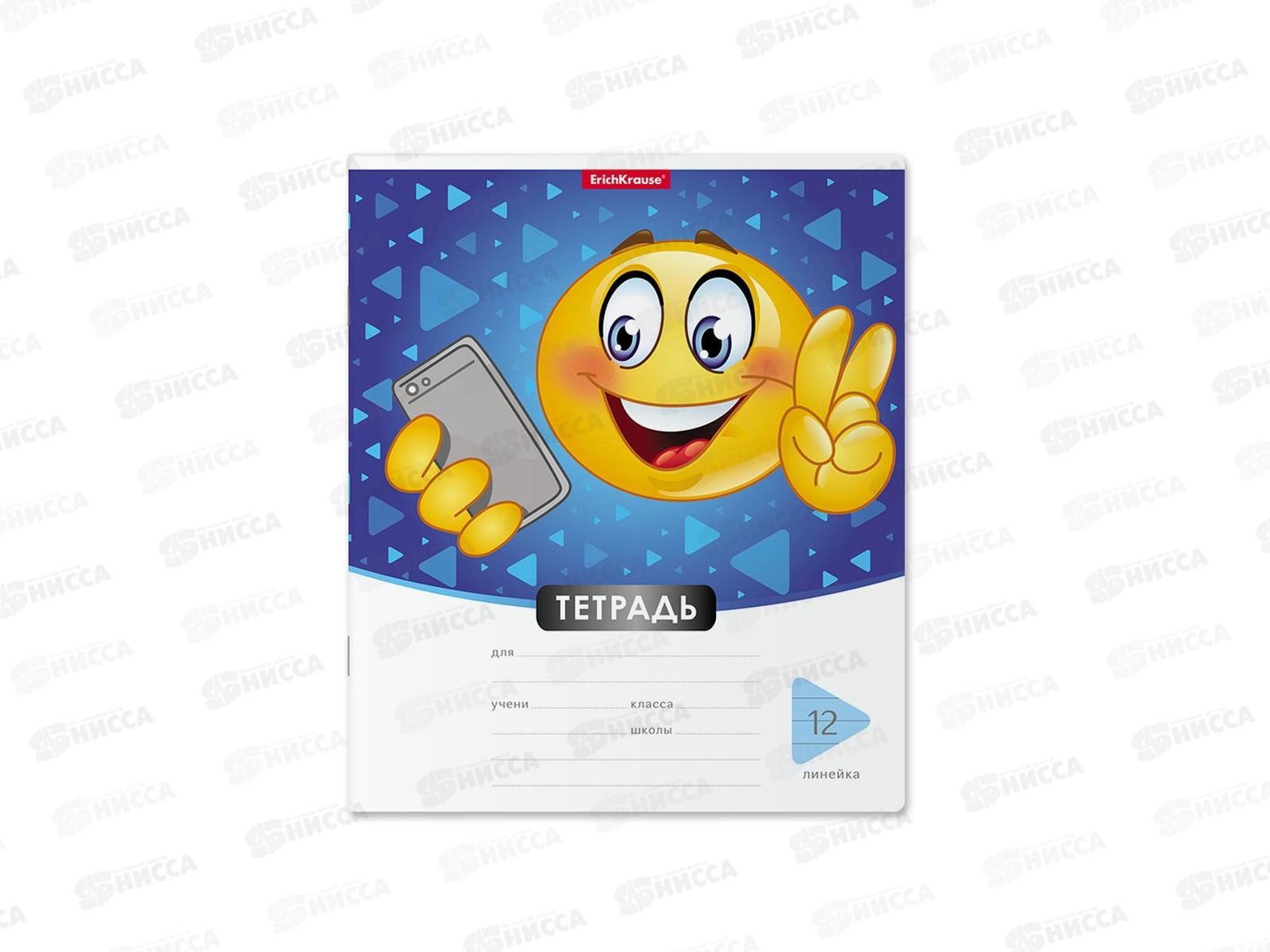 Тетрадь 12листов линия ПОЛИ Смайлики 48831 *10/280