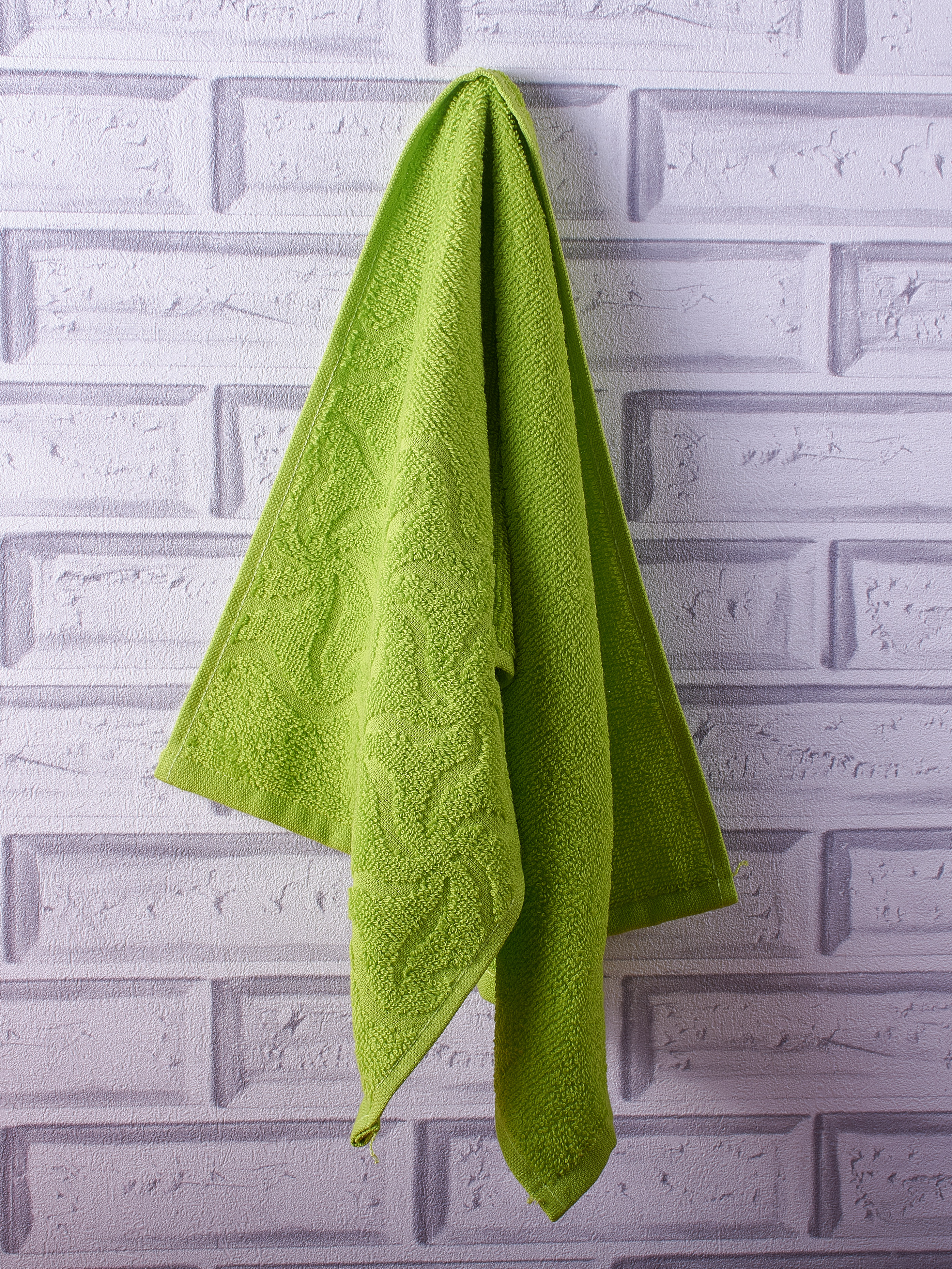 Полотенце махровое 30*70 ПД-2701-04352 х/б (14-0452 зелено/желтый лайм)