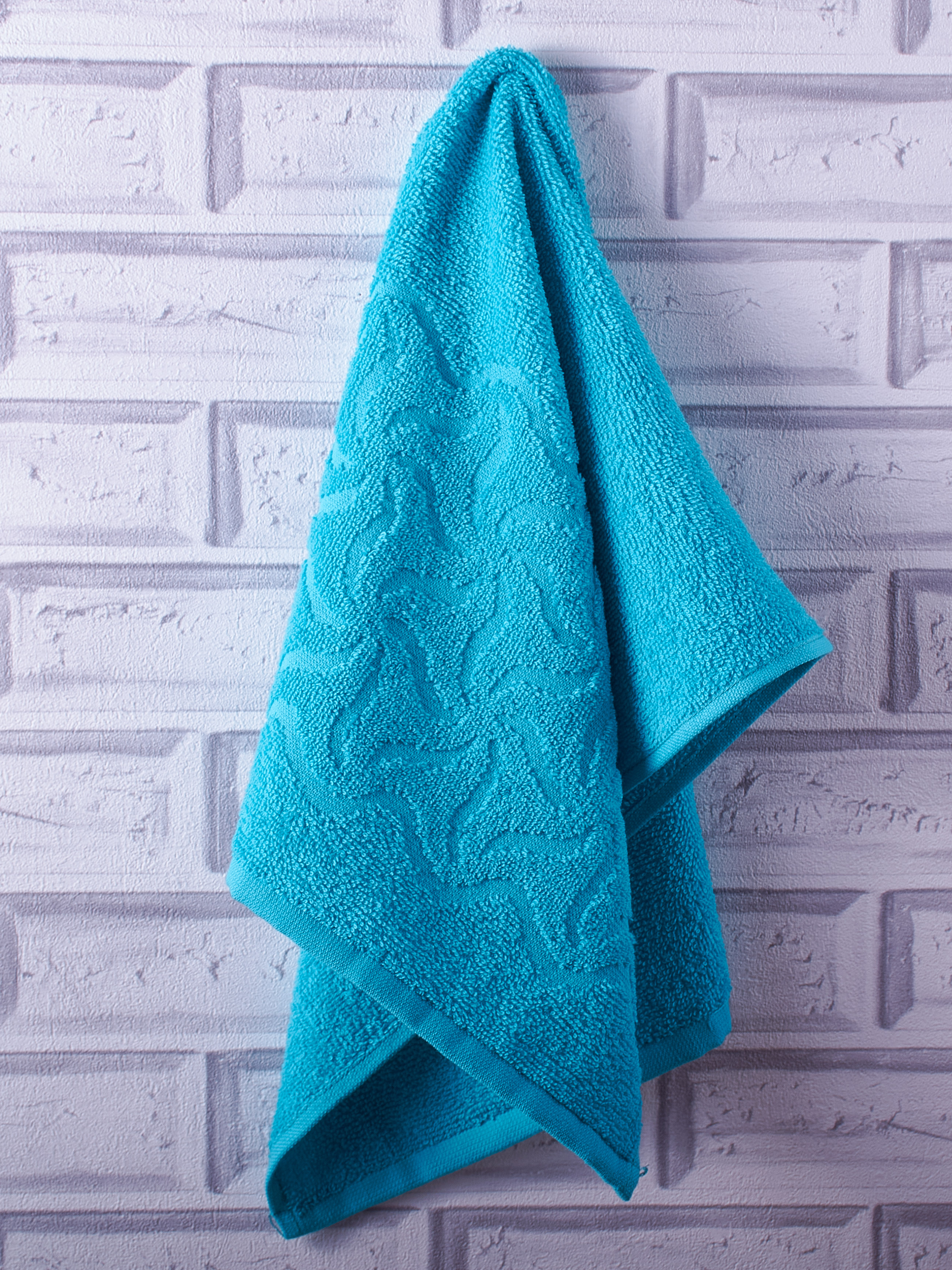 Полотенце махровое 30*70 ПД-2701-04352 х/б (15-4825 ярко-бирюзовый)