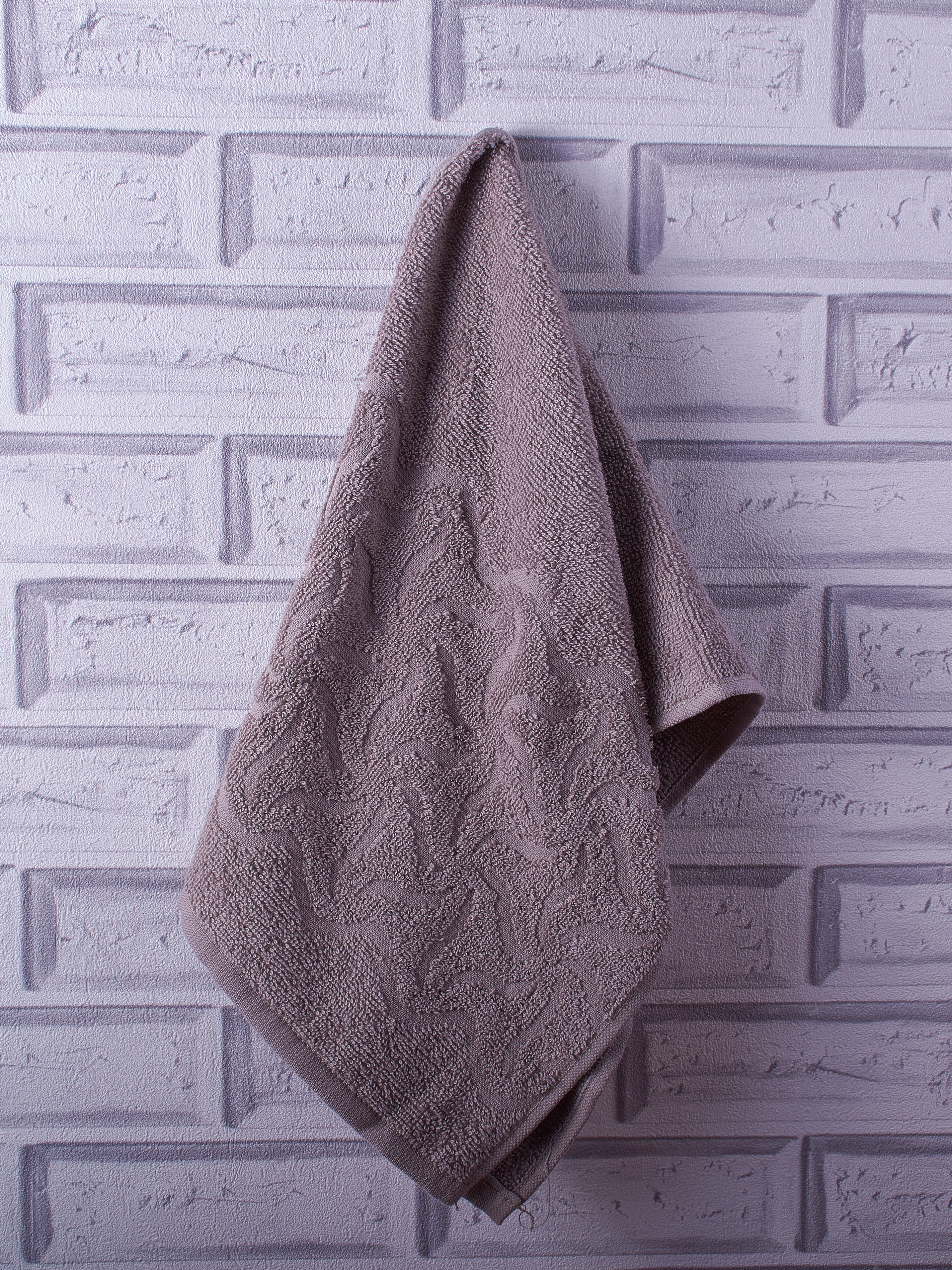 Полотенце махровое 30*70 ПД-2701-04352 х/б (17-1316 светло-серобеж)