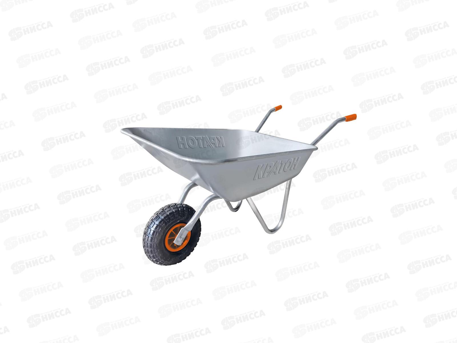 Тачка садовая Кратон WB-80 1кол. 16&quot,  80кг, 60л, 0.6мм