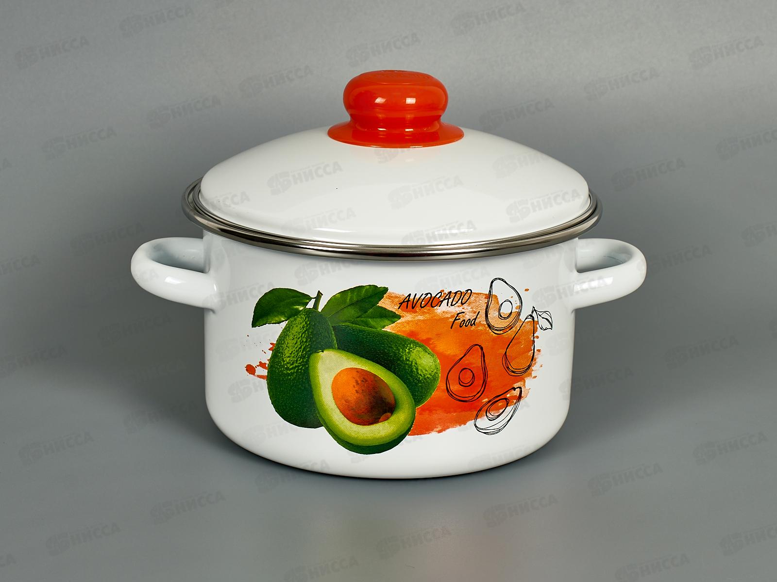 Кастрюля 2,0л эмалированная  01-1610/4-Авокадо *8