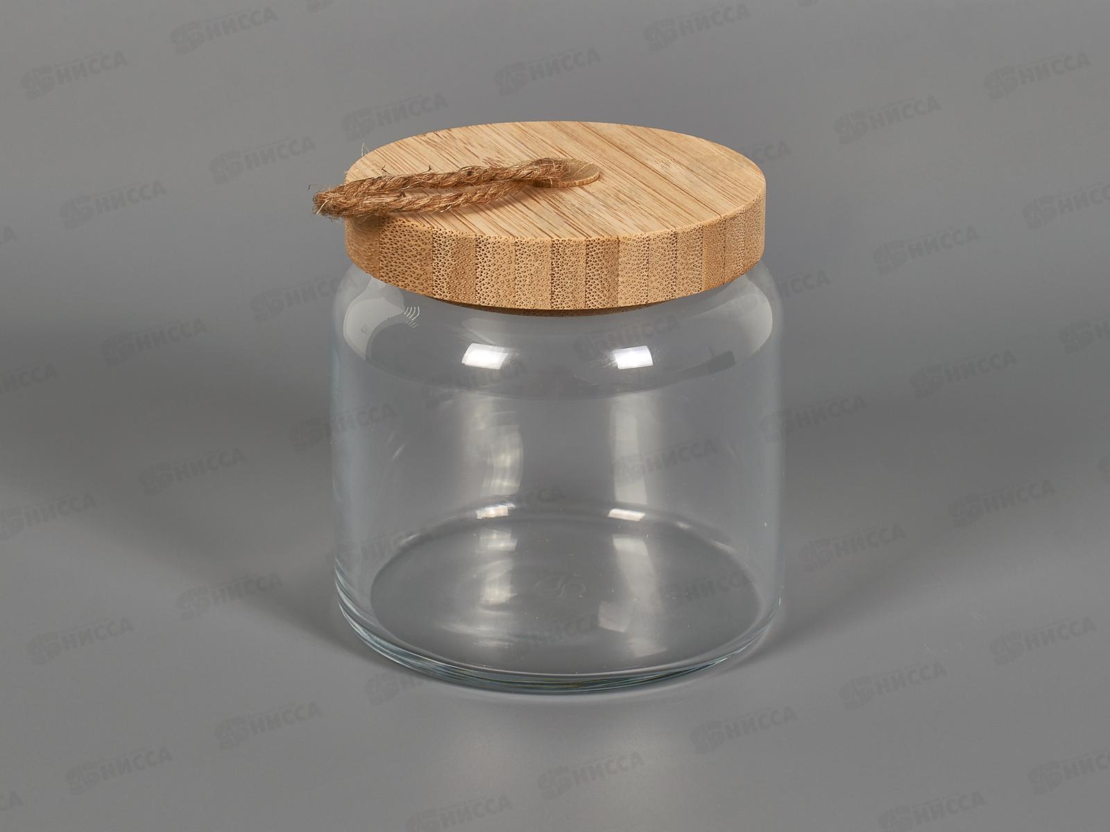 Банка Вуди с бамбук крышкой 575мл 43573 *6