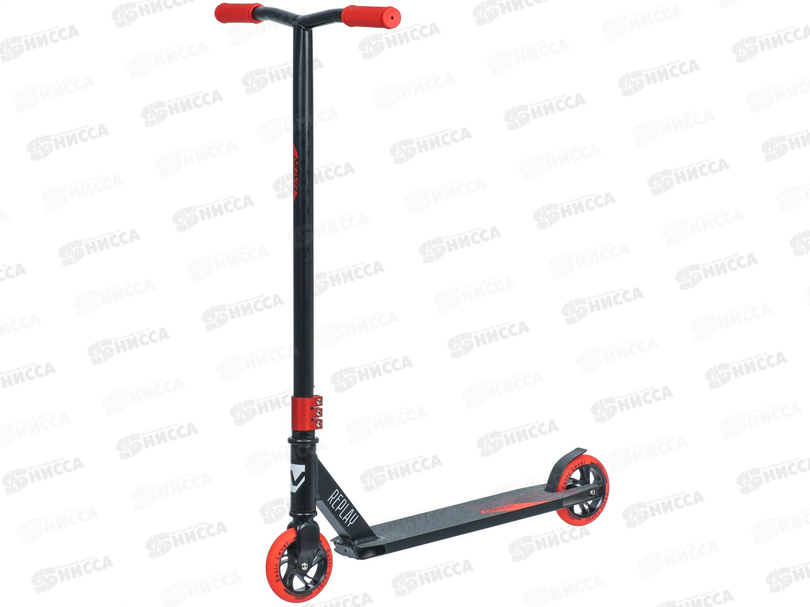 Самокат NOVATRACK REPLAY BL, черно-красный, 120А.REPLAY.BRD20