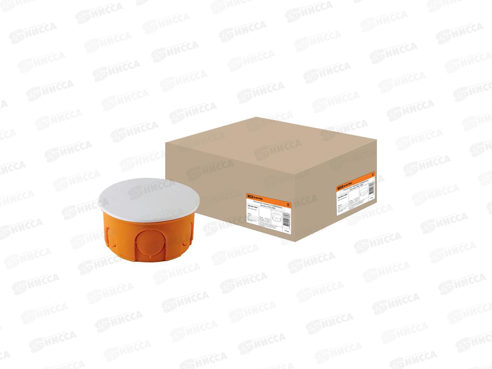 Распаячная коробка TDM СП D80*40мм крышка IP20, 1007