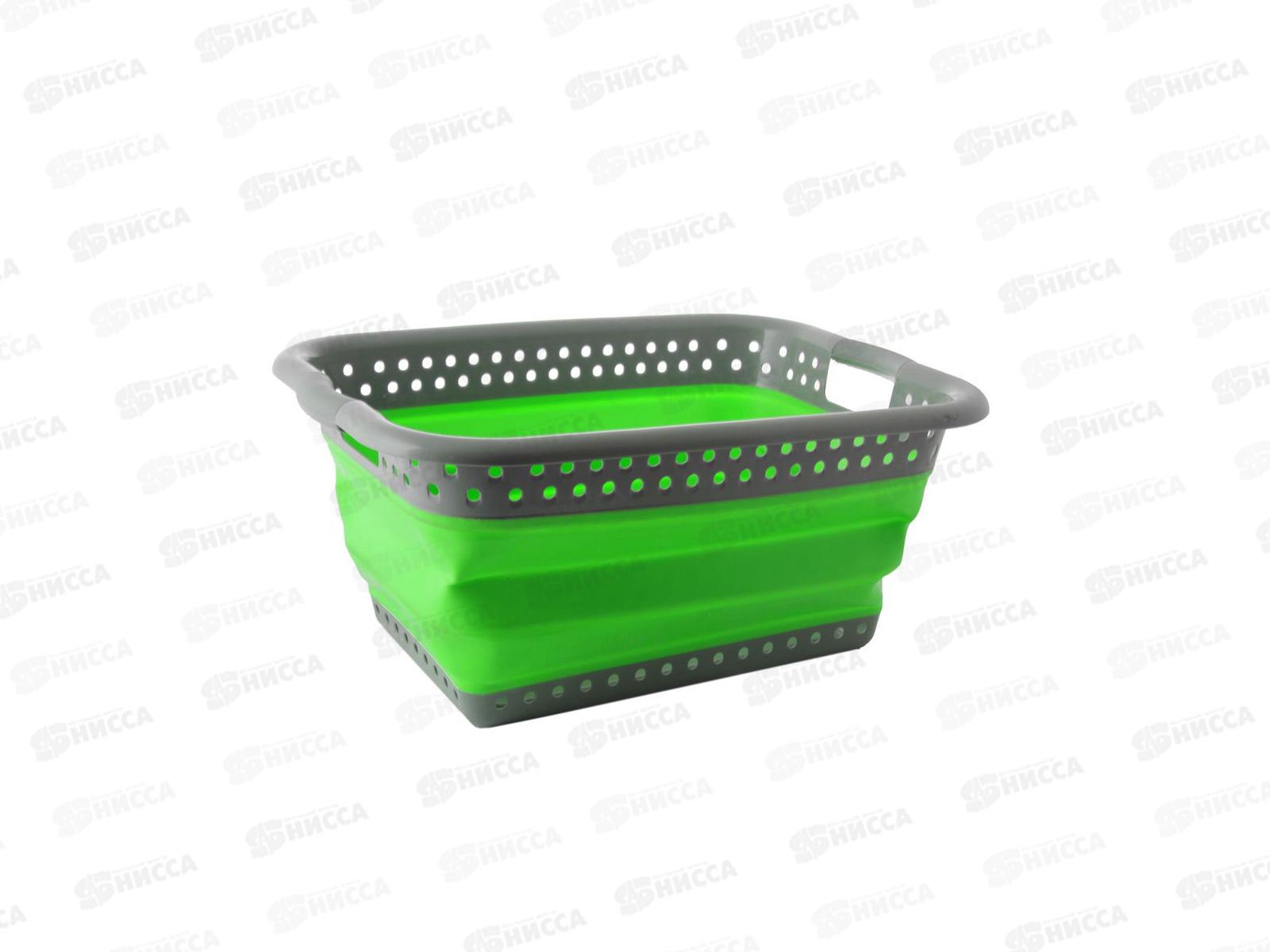 Корзина складная большая 37л зеленая TD 0537 *6