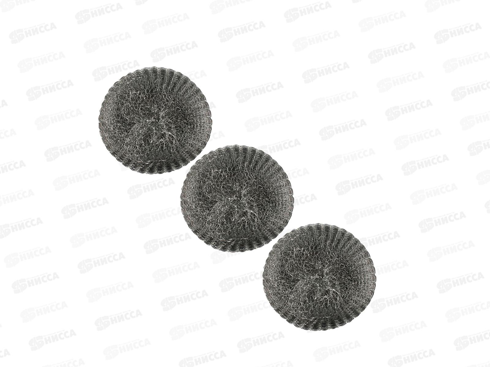 Пятиминутка губка металлическая 3шт *1/60