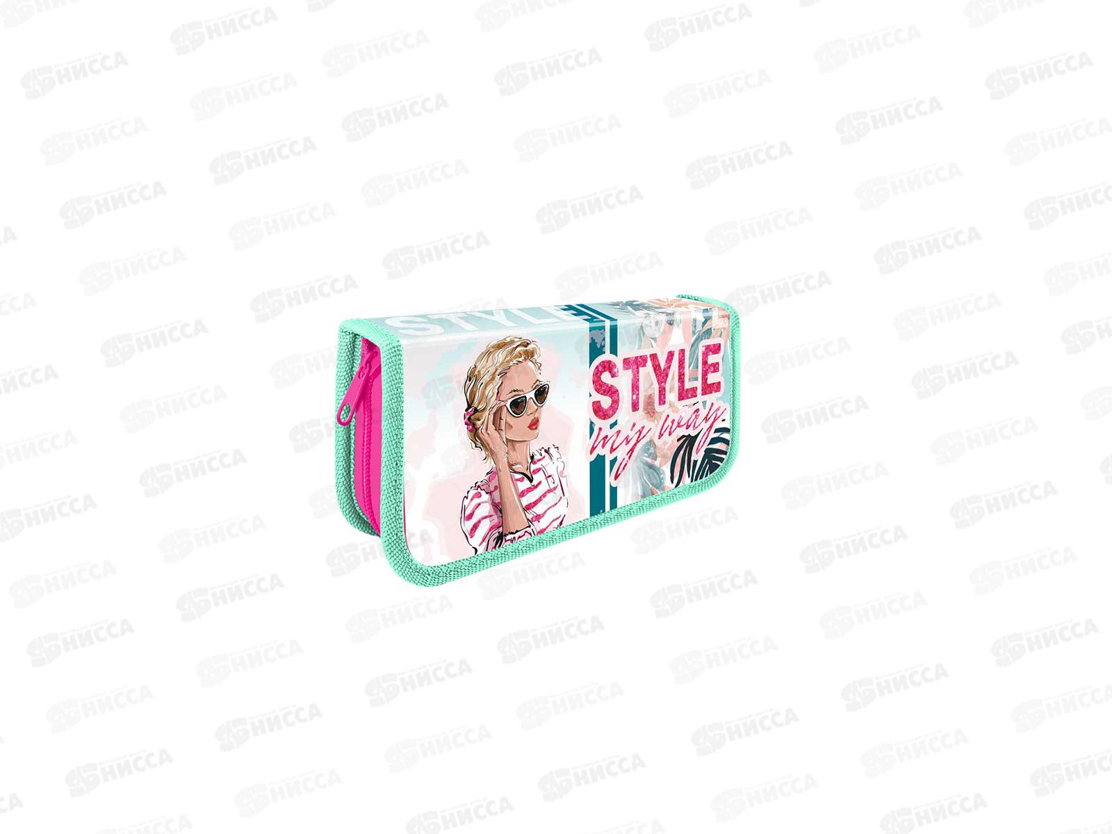 Пенал 1-секц ПЧЕЛКА Лайт Гламур 2021  ПО-503*40